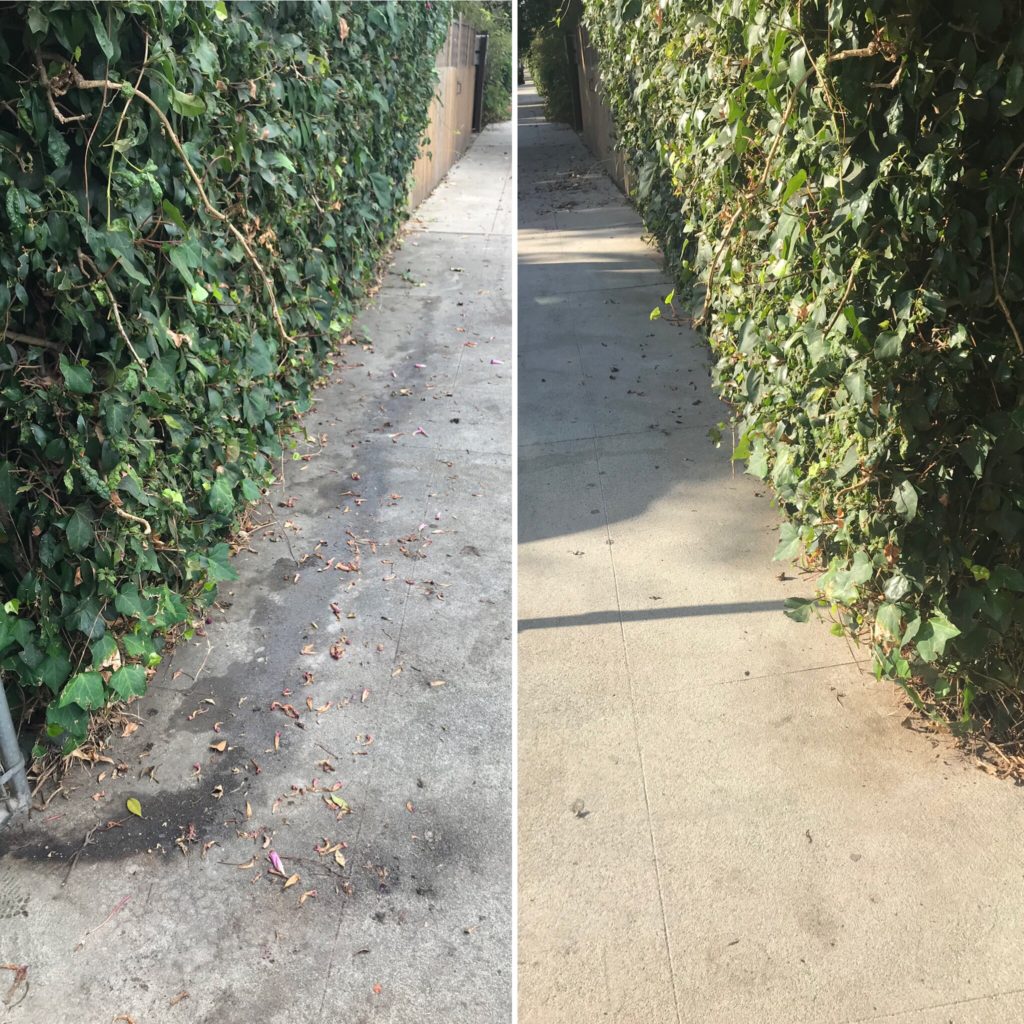 before and after city sidewalk