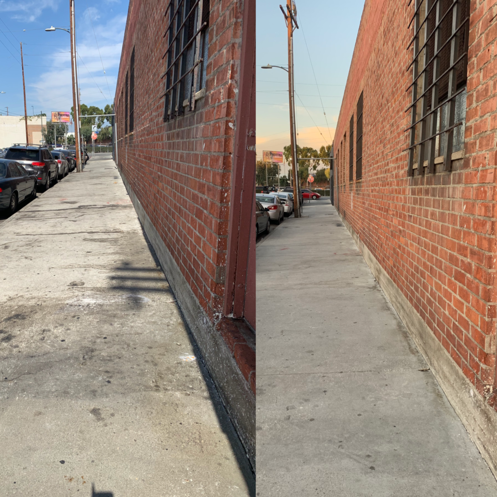 before and after power wash